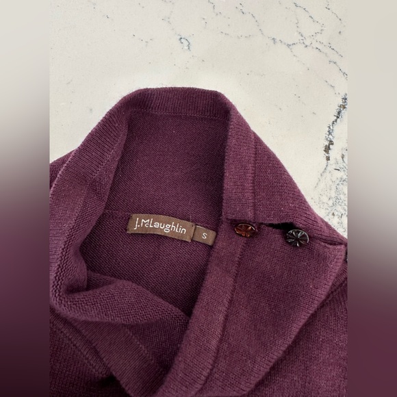 J. McLaughlin Purple Sweater Turtleneck Long Sleeve With Buttons Women's Size S - Picture 8 of 15